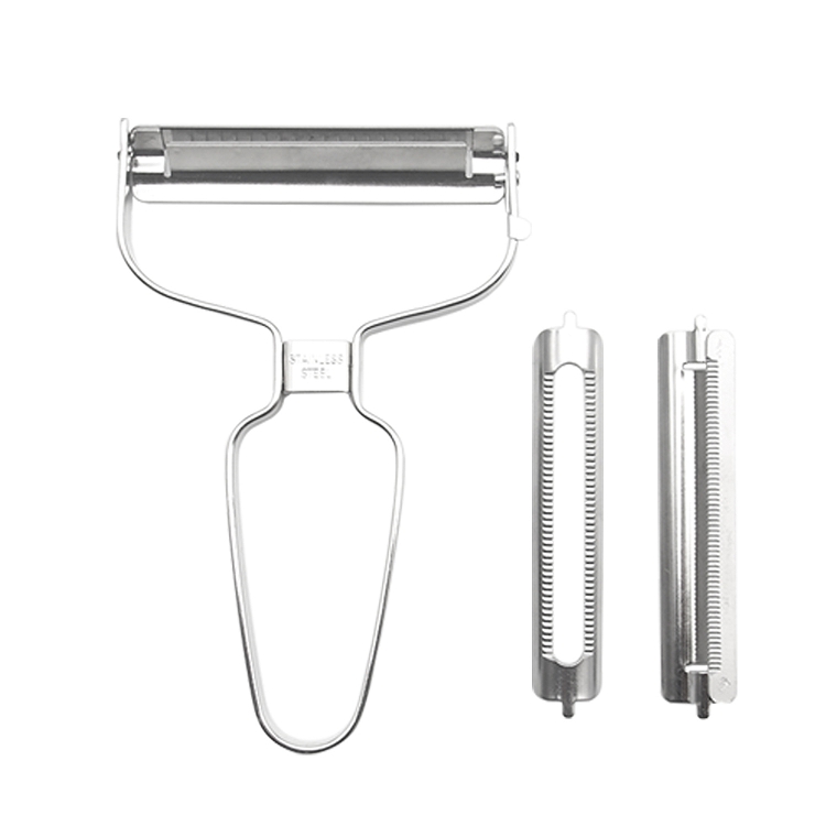 Amazon 3 in 1 peeled tool stainless steel multi-function peeler can change three cutting blade